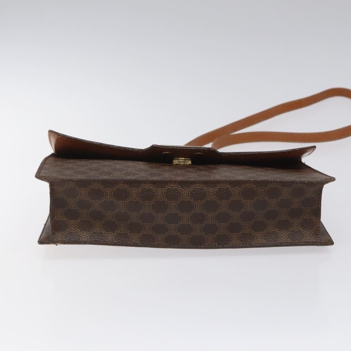 Celine CELINE Macadam Canvas Shoulder Bag Pvc Gold Brown Size ONE SIZE - 9 Thumbnail