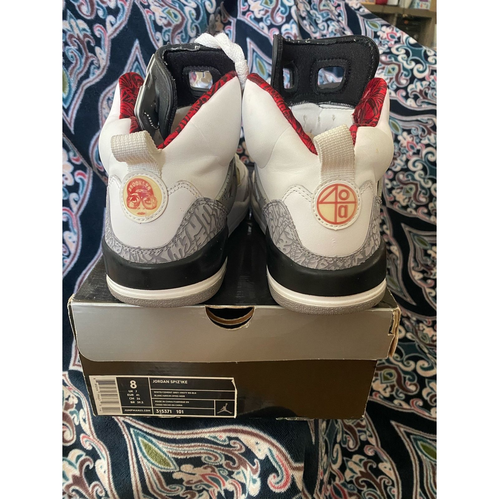 Jordan Brand Jordan Spizike White Cement Grey m8 w9.5 Size US 8 / EU 41 - 6 Thumbnail