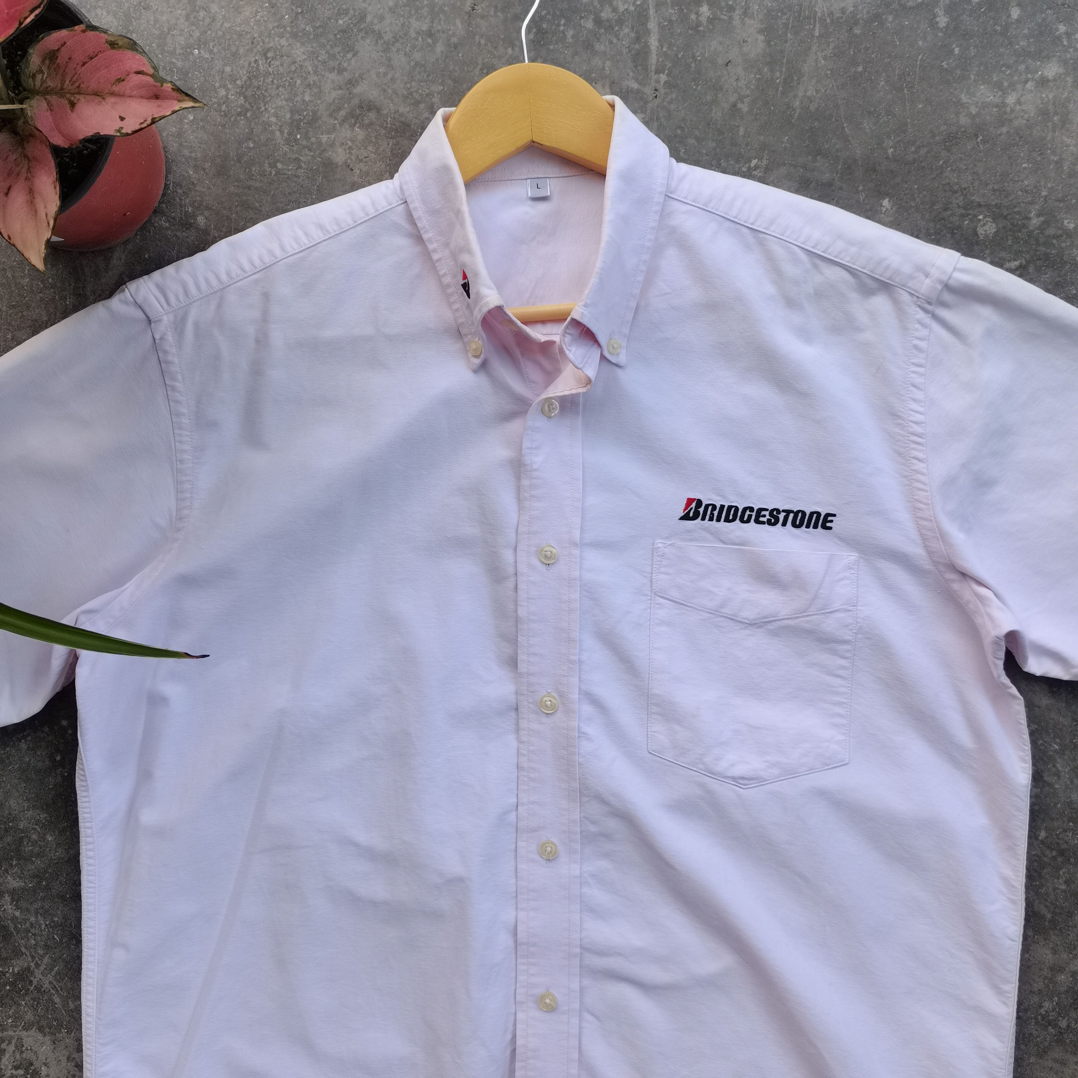 Sports Specialties Archive🔥 BRIDGESTONE Button Up Short Sleeve Shirt Size US L / EU 52-54 / 3 - 2 Thumbnail