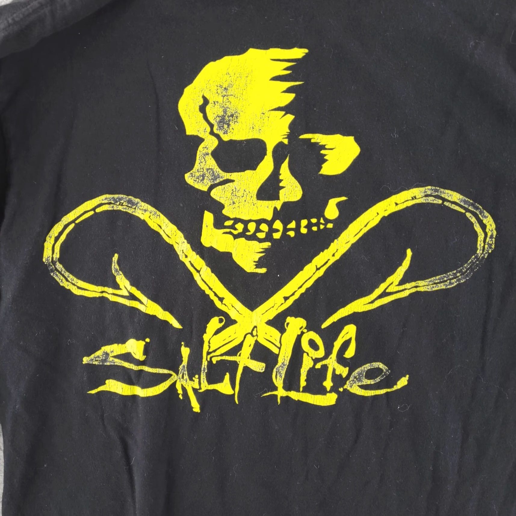 Vintage Salt Life Shirt Mens Small Long Sleeve Skull Crossbones Black Size US S / EU 44-46 / 1 - 2 Thumbnail