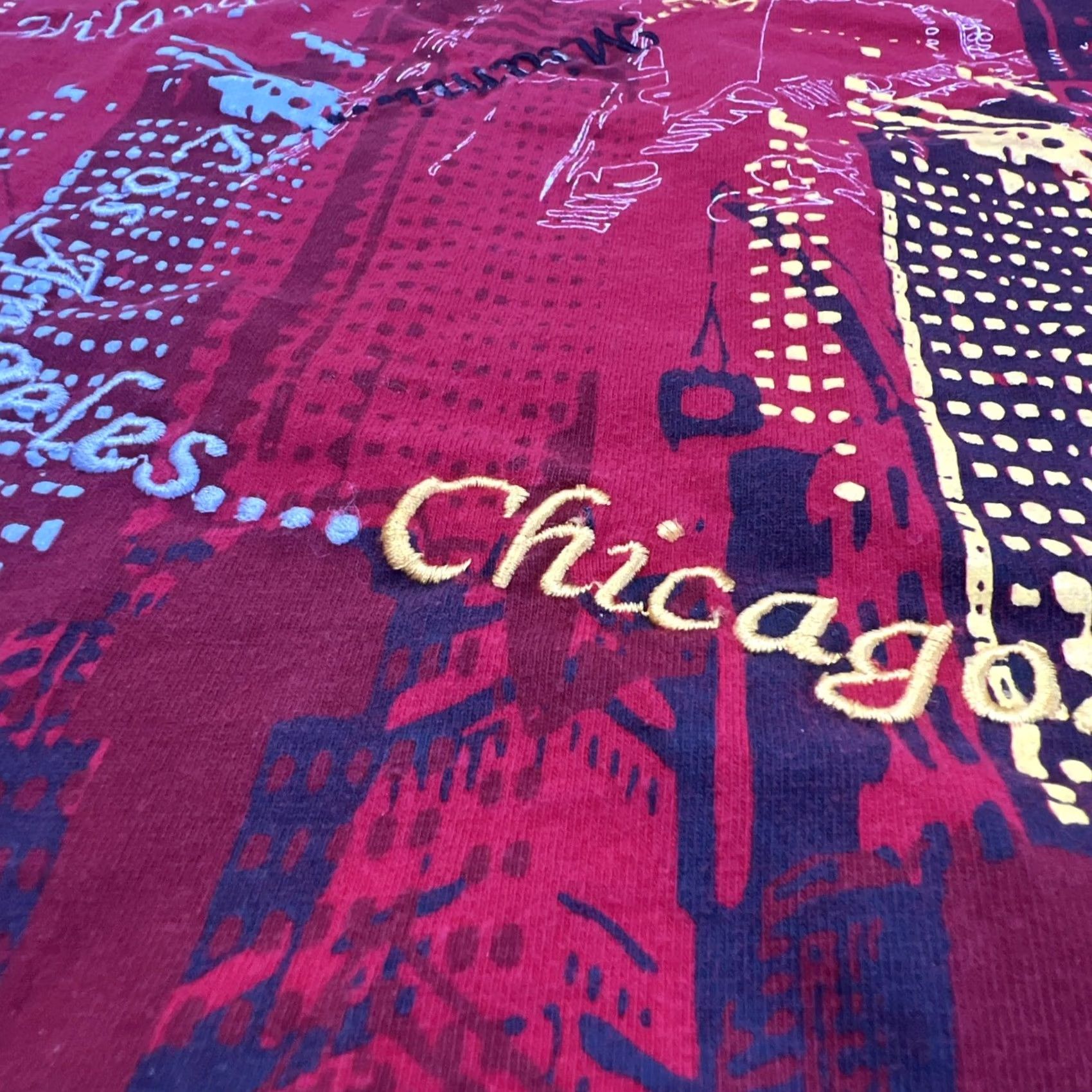 Vintage VINTAGE Paco Jeans Co Shirt Men’s XL Graphic Embroidery Paris Milan LA Chicago Red 3/4 Sleeve T-Shirt World Travel Men’s XL Embroidered Cotton Size US XL / EU 56 / 4 - 5 Thumbnail