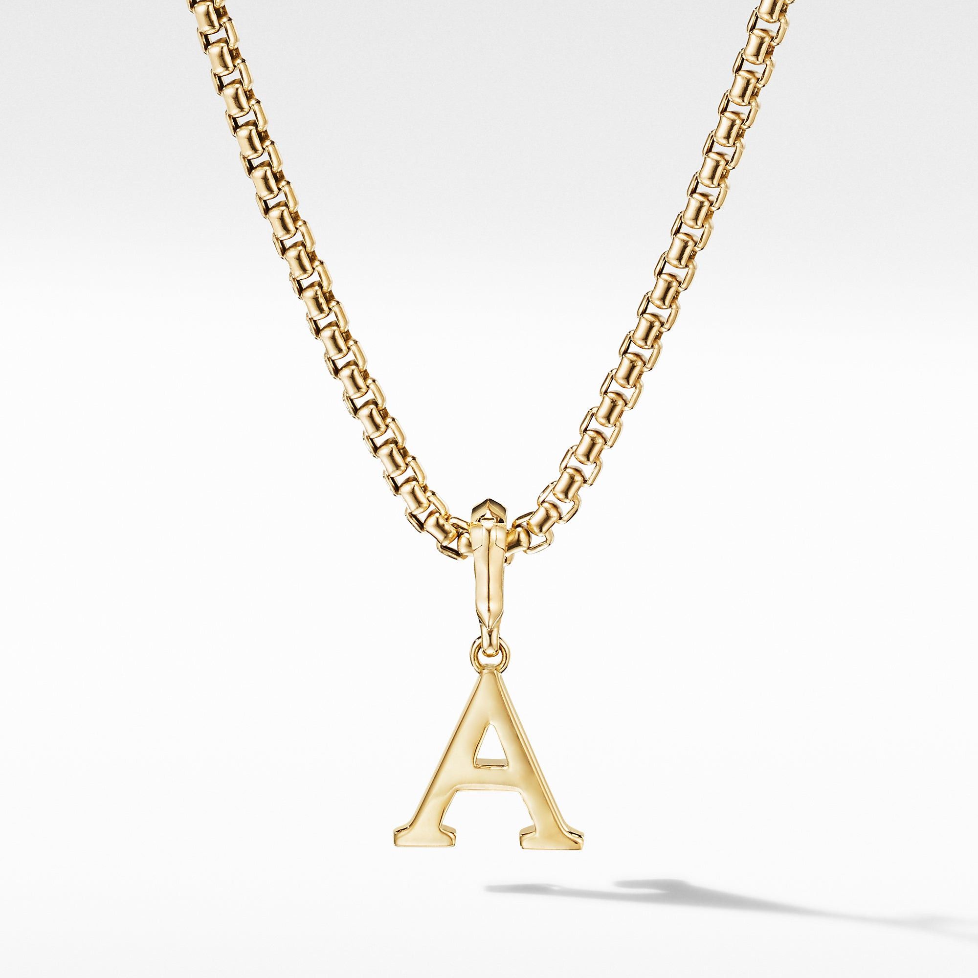 David Yurman o1w1db10325 Initial Charm in White Enamel A with Yellow Gold Size ONE SIZE - 1 Thumbnail