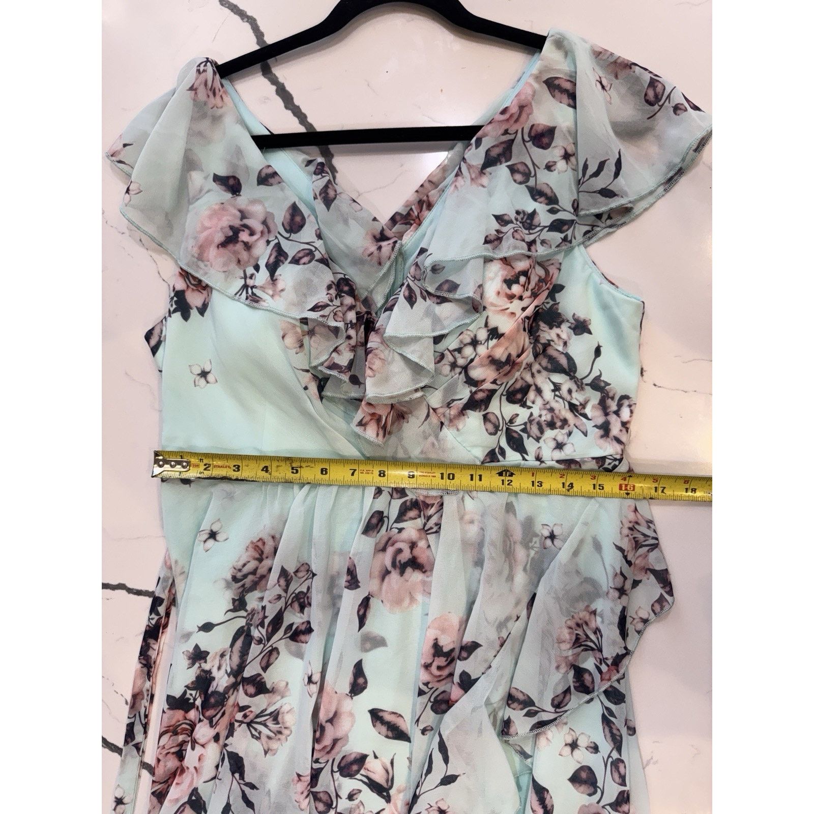 Shein SHEIN Belle XL Floral Print Ruffle Trim Bridesmaid Dress Size XL / US 12-14 / IT 48-50 - 5 Thumbnail