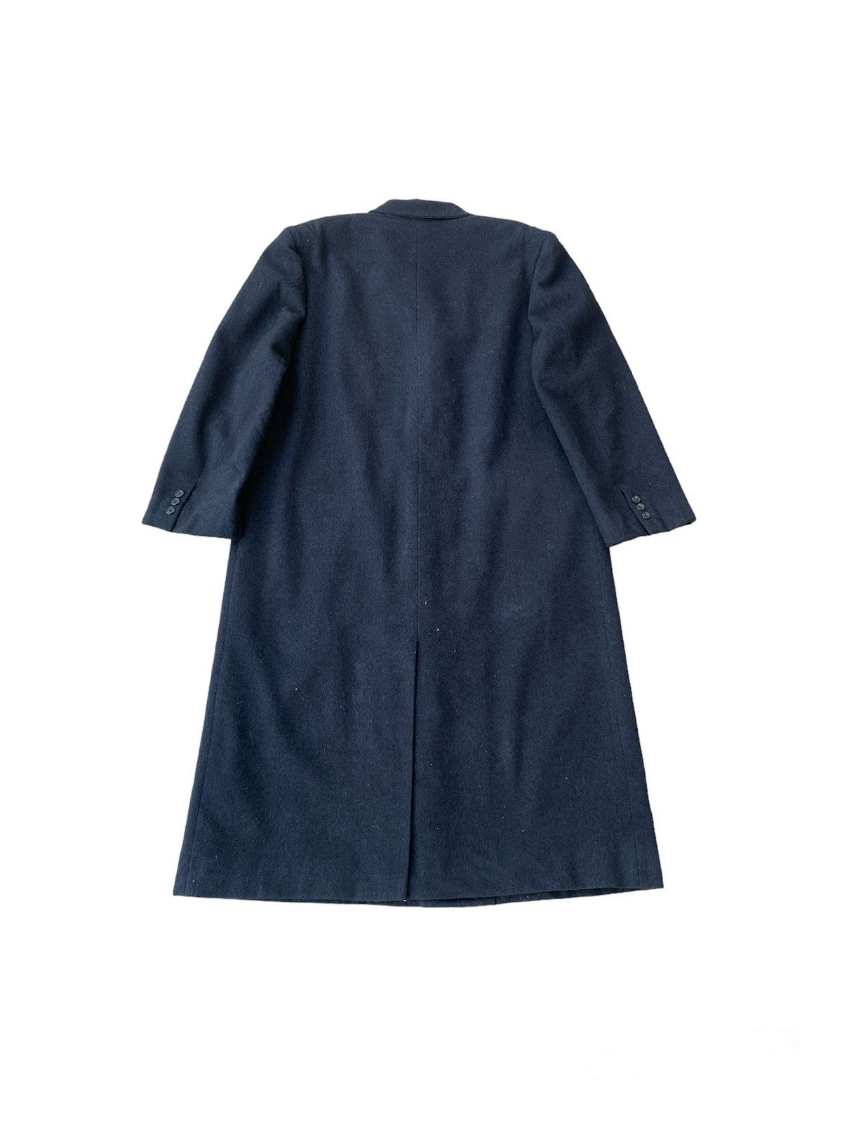 Yves Saint Laurent Vtg YvesSaintLaurent Diffusion Hommes Black Wool Long Coat Size US L / EU 52-54 / 3 - 11 Thumbnail