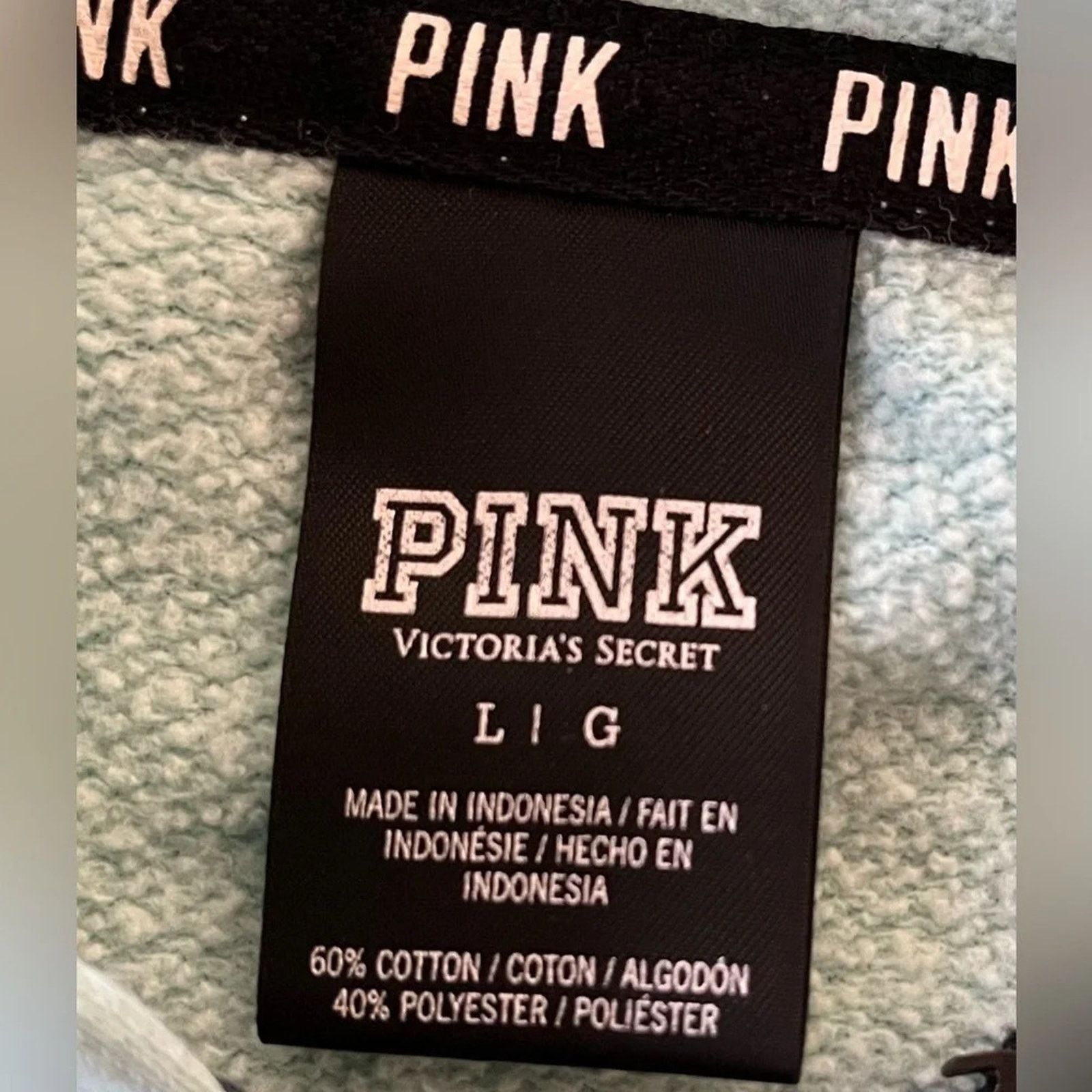 Pink Pink two tone hoodie, size Large with two front pockets. Size L / US 10 / IT 46 - 3 Thumbnail
