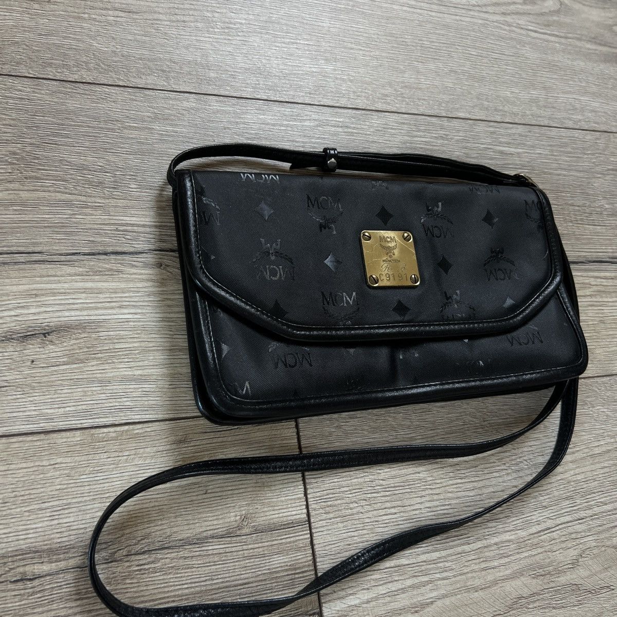 MCM × Vintage Vintage MCM Crossbody Bag Monogram Black West Germany Size ONE SIZE - 3 Thumbnail