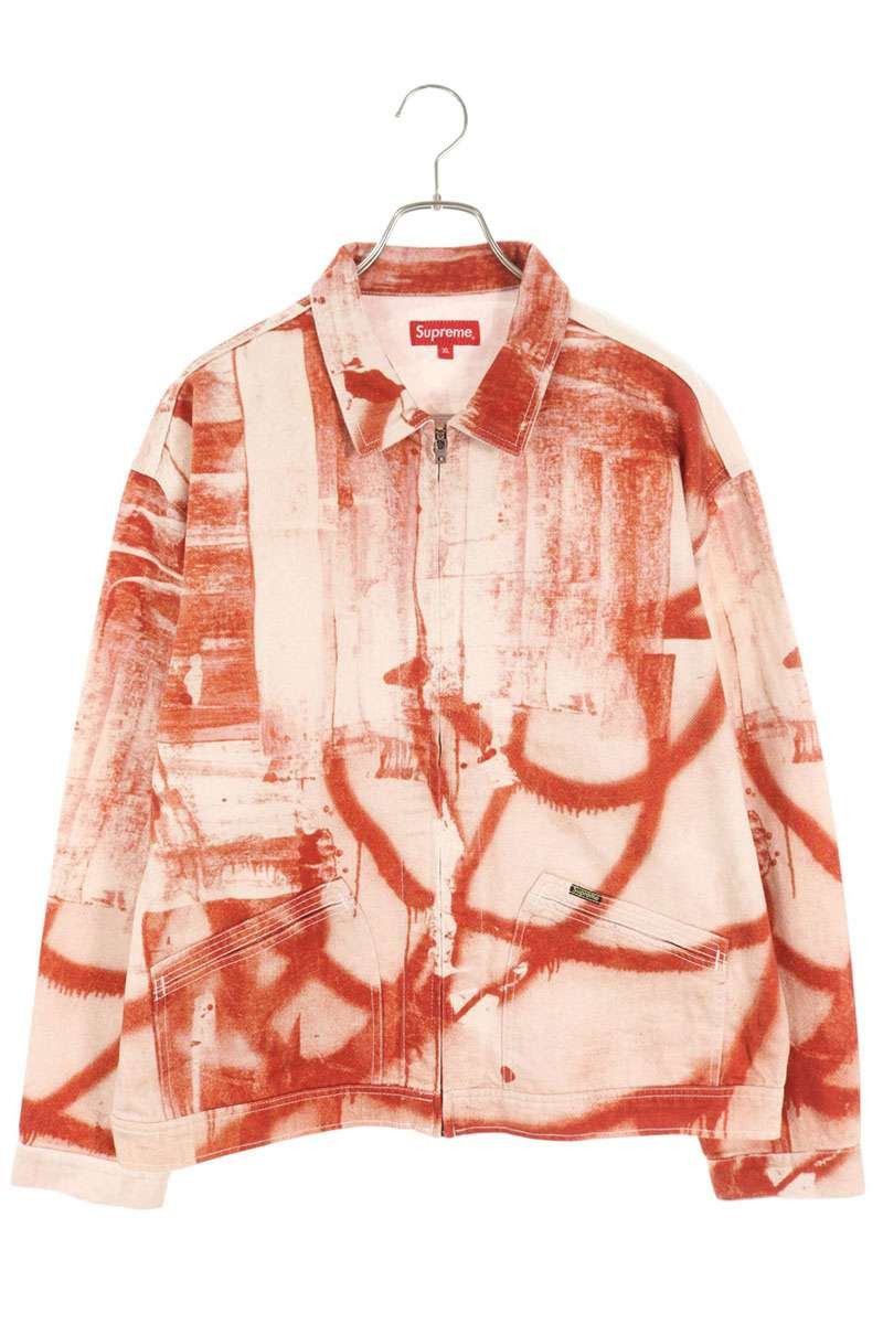 Supreme 21AW Christopher Wool Denim Work Jacket Red Size XL