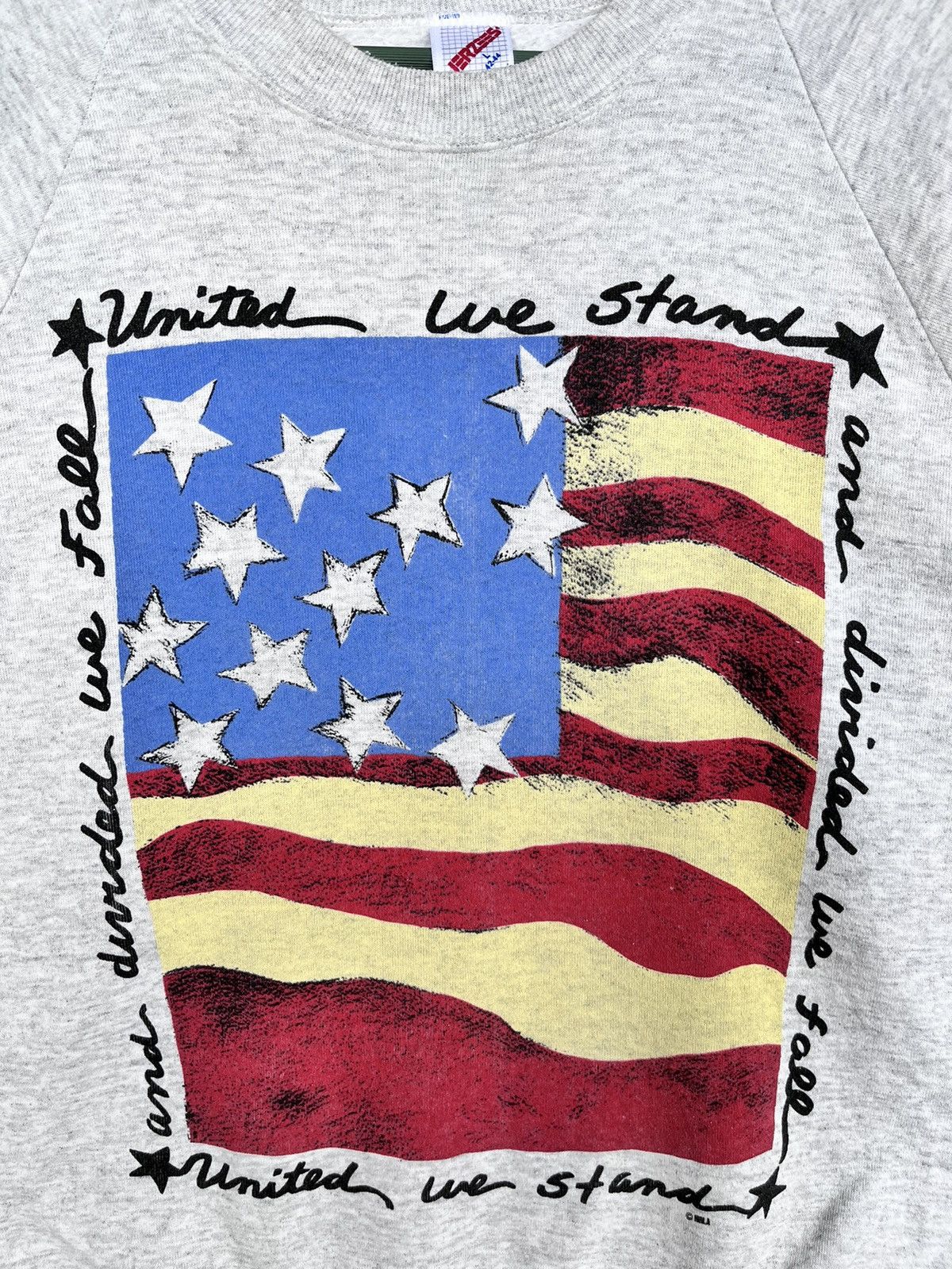 Jerzees Vintage 90s Jerzees United We Stand Sweatshirt Size US L / EU 52-54 / 3 - 3 Thumbnail