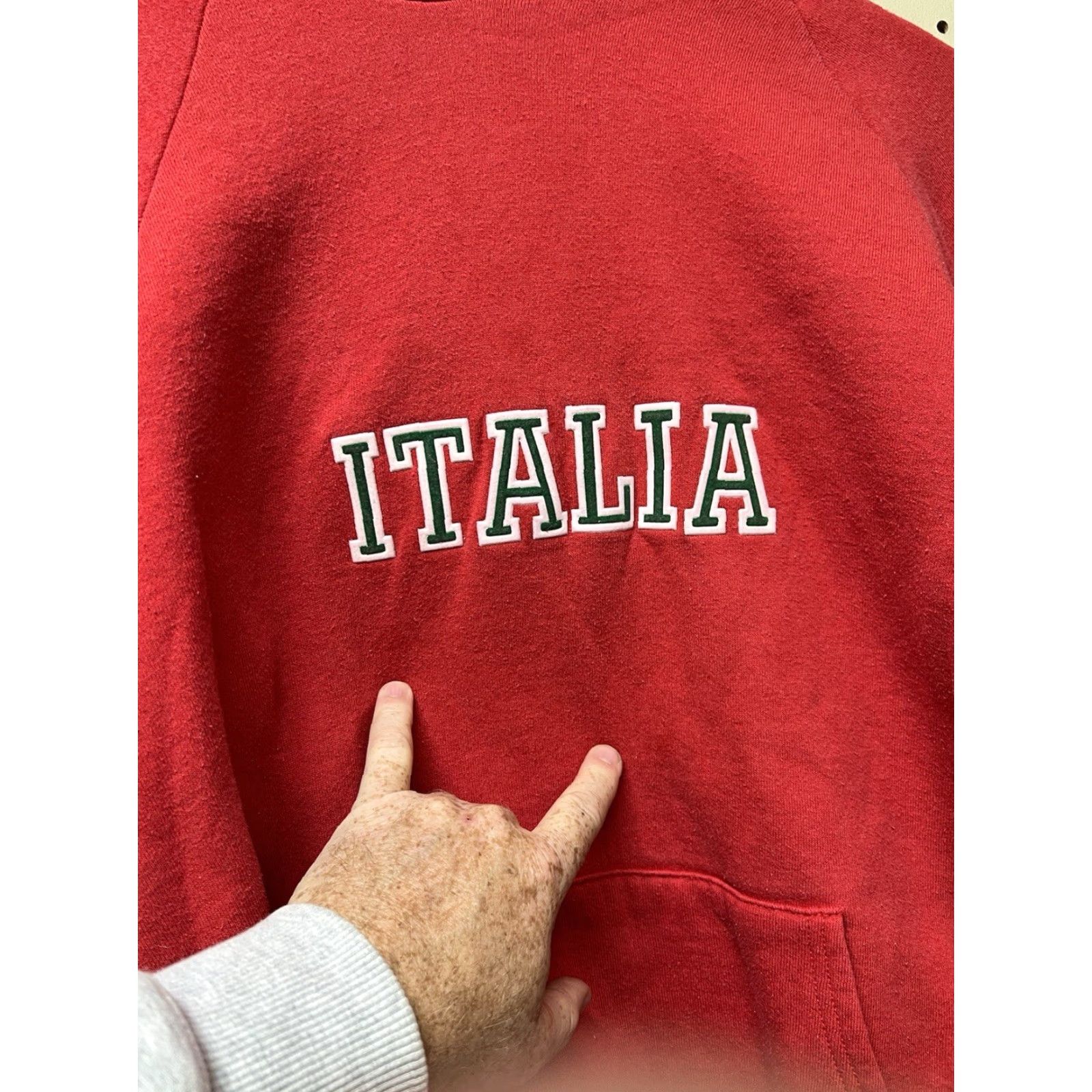 Fruit Of The Loom VINTAGE Fruit of the Loom Hoodie XL Red Pullover Y2K Sweatshirt USA Made Size US XL / EU 56 / 4 - 3 Thumbnail