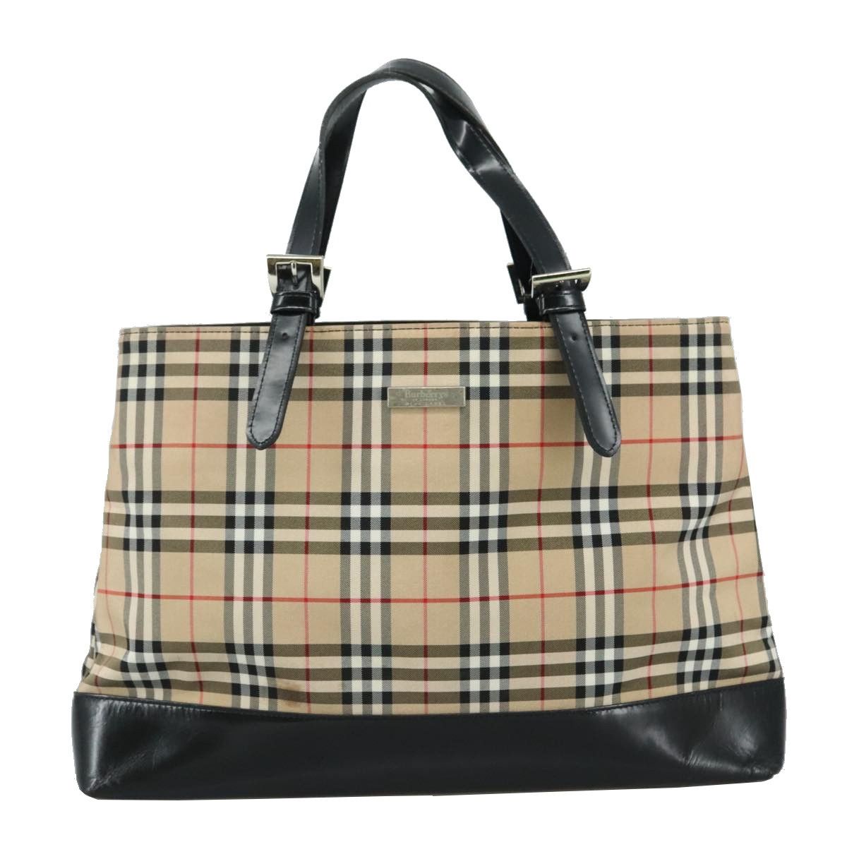 Burberry Nova Check Beige Canvas Shoulder Bag (Pre-Owned) Size ONE SIZE - 1 Thumbnail