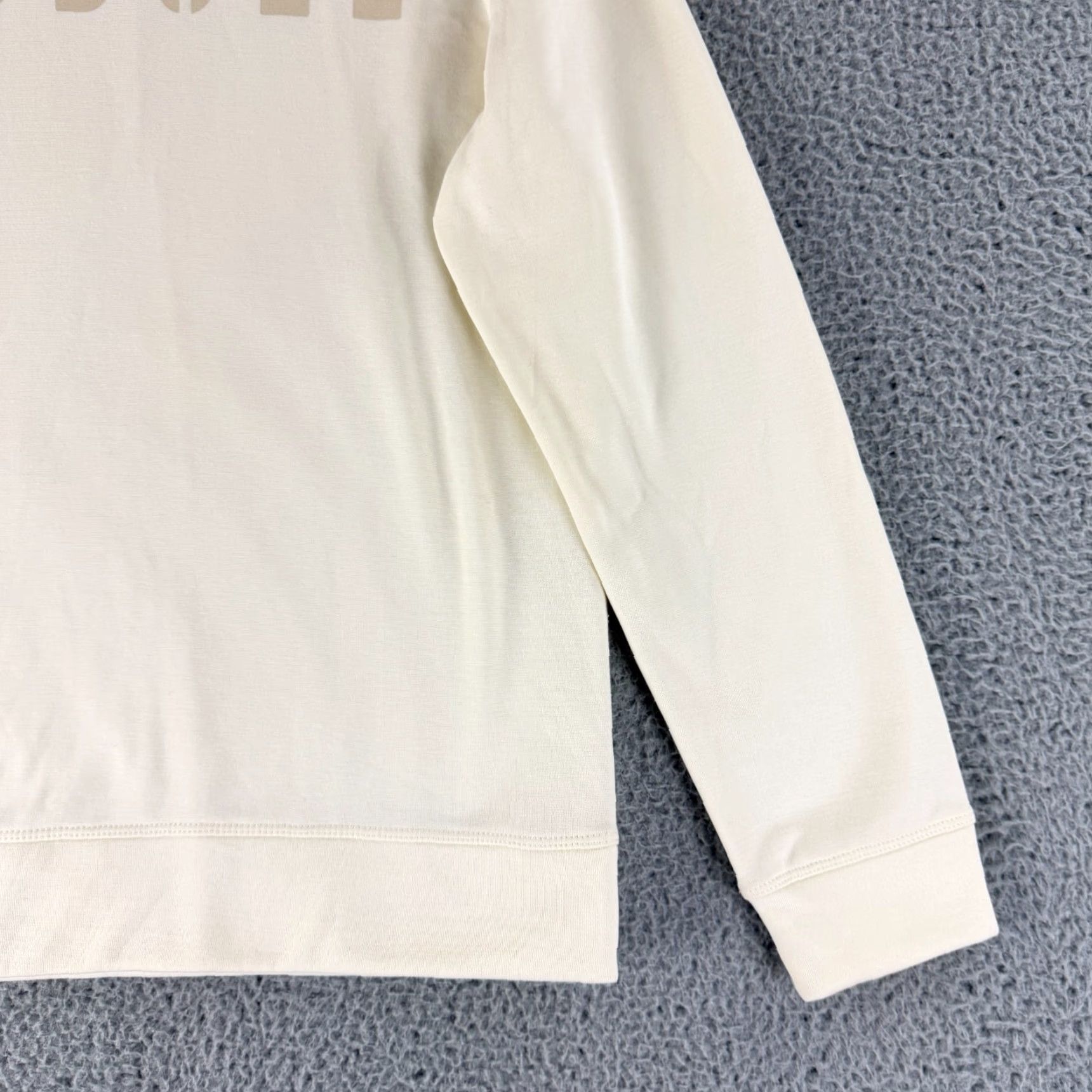 Vintage NoBull Performance Logo Sweater Womens Medium Ivory Crew Neck Pullover LS Size M / US 6-8 / IT 42-44 - 3 Thumbnail