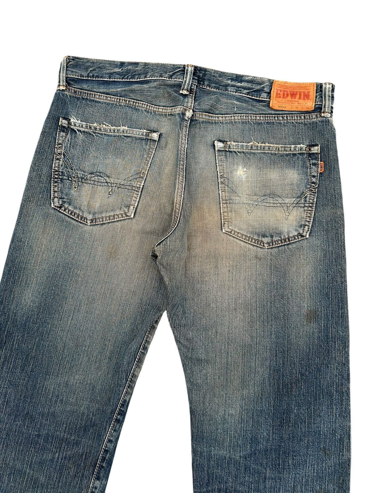 Kapital Vintage Edwin 505ZX Selvedge Distressed Denim Jeans Size US 38 / EU 54 - 12 Thumbnail