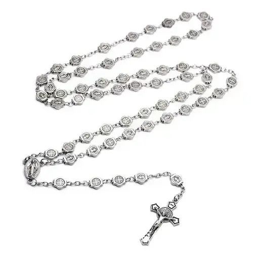 Jewelry Saint Benedict Rosary Necklace Chain Catholic Church Jesus Size ONE SIZE - 1 Thumbnail