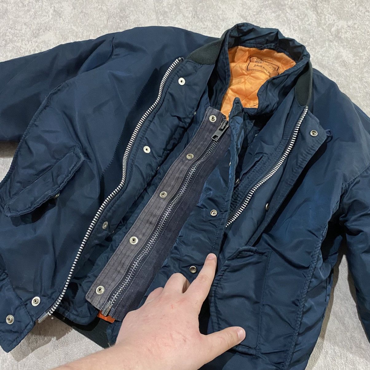 Schott Vintage Schott Flyer Bomber Navy w/ Removable Vest Lining Size US S / EU 44-46 / 1 - 3 Thumbnail