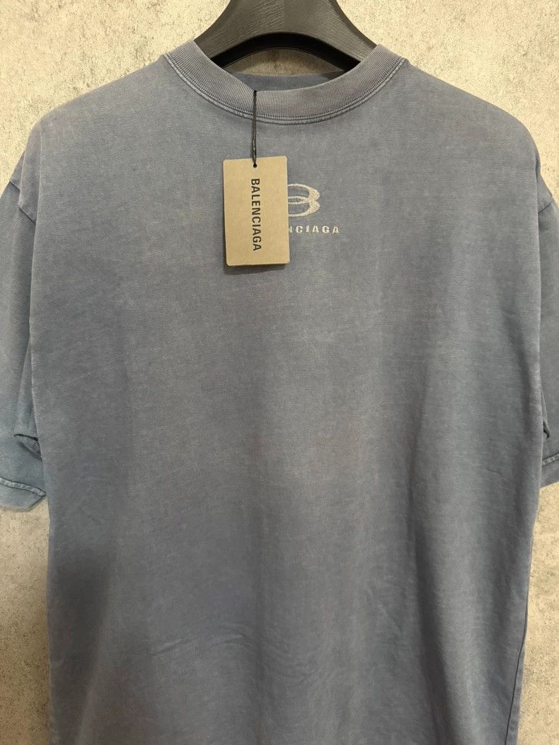 Balenciaga Balenciaga Washed old double-ring logo short sleeve Size US XXS / EU 40 - 2 Thumbnail
