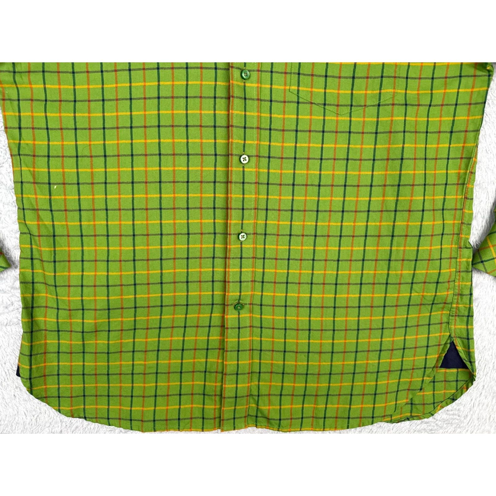 Tommy Hilfiger Tommy Hilfiger Shirt Adult Medium Green Plaid Flannel Long Sleeve Button-Up Pocket Mens Size US M / EU 48-50 / 2 - 5 Thumbnail