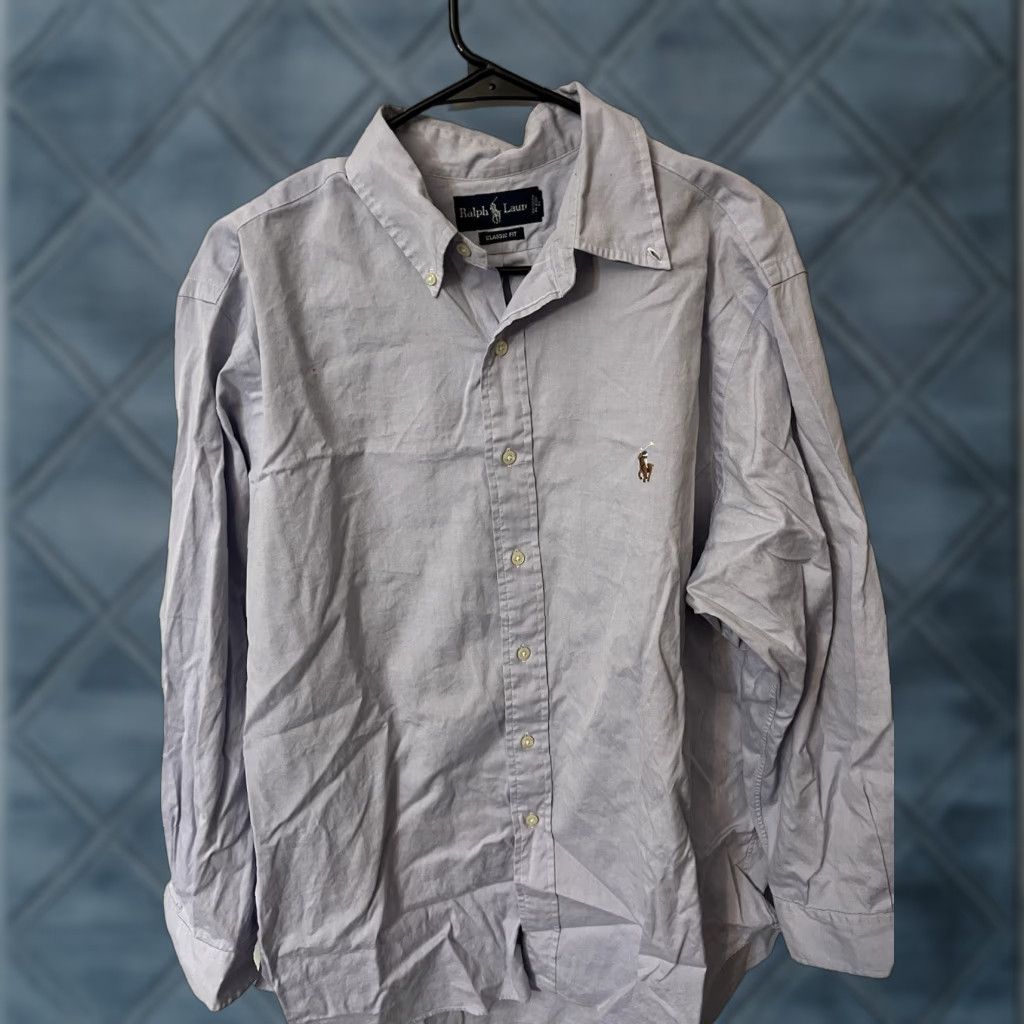 Ralph Lauren Ralph Lauren Men's Classic Fit Button-Up Blue Plaid Shirt Size 17 Long Sleeve Non-Iron Size US XL / EU 56 / 4 - 1 Thumbnail