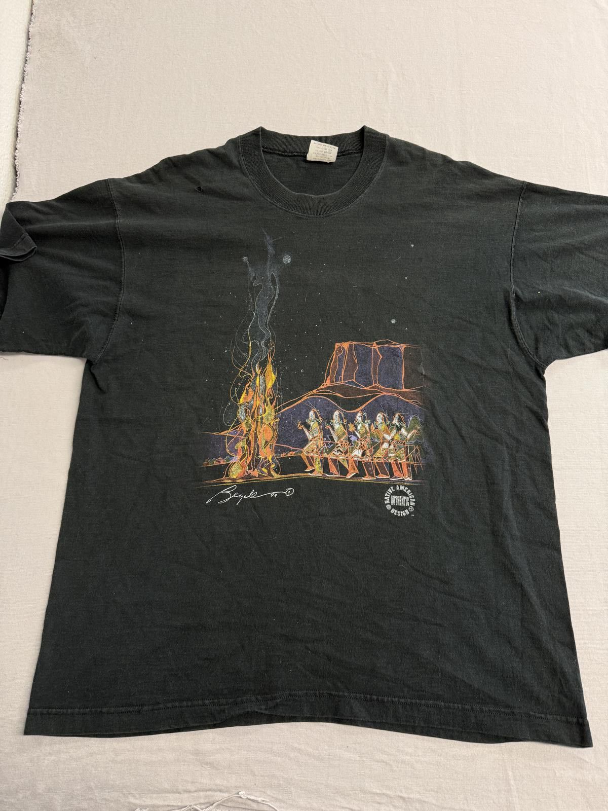 Warrior Vintage Native American Shirt Tribal Fire Knights of Fire XL Size US XL / EU 56 / 4 - 1 Thumbnail