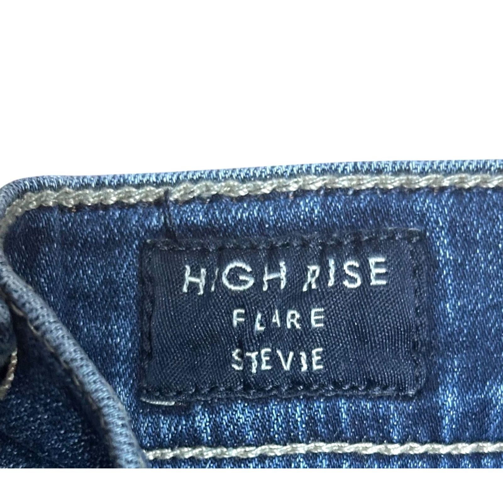 Lucky Brand LUCKY BRAND Jeans Blue Denim Stevie High Rise Flare Pants 12/31 Womens Regular 34x31 Medium Wash Cotton Polyester Spandex Size 34" / US 12 / IT 48 - 4 Thumbnail