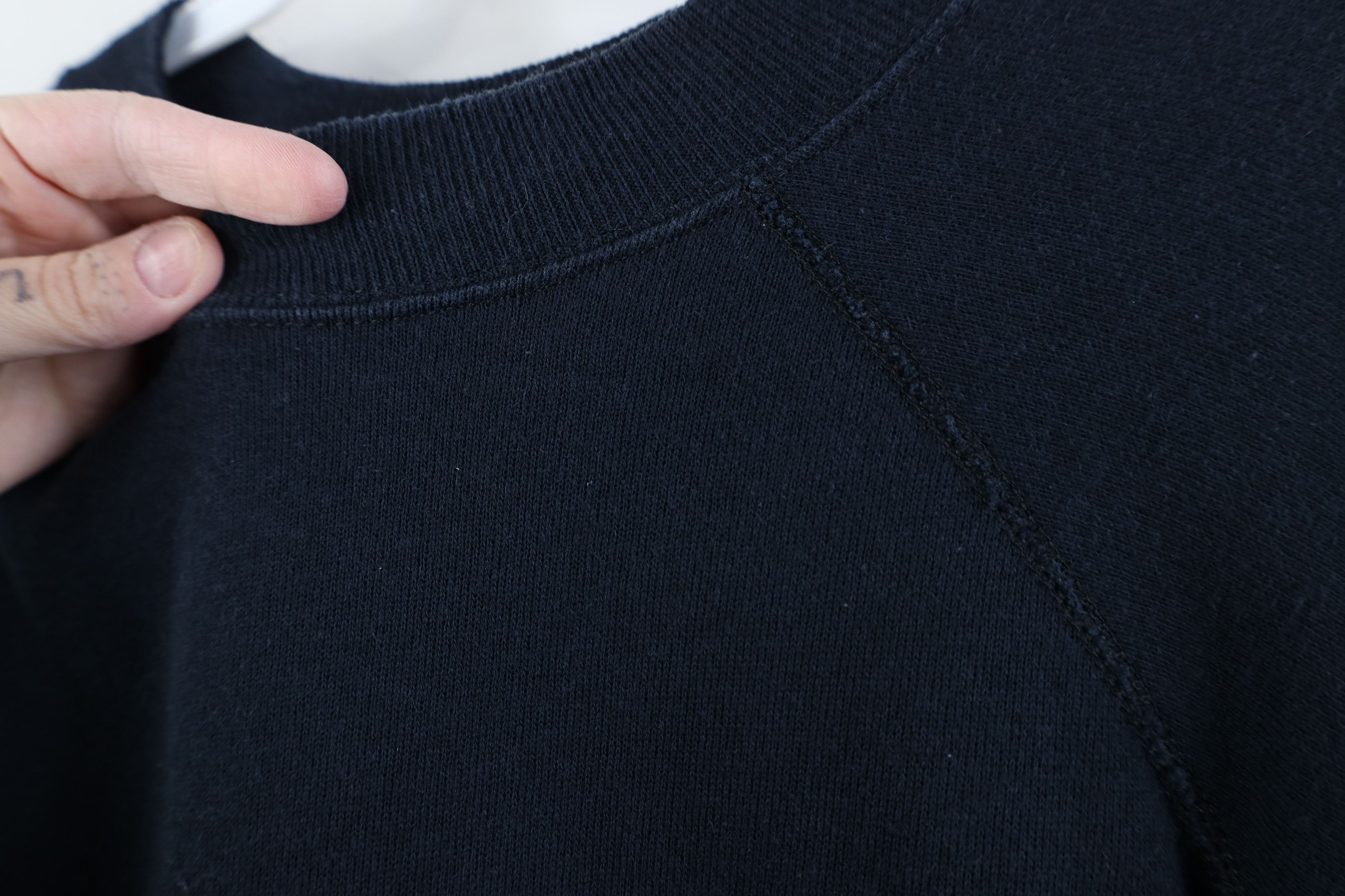 Vintage Vintage 90s Streetwear Blank Crewneck Sweatshirt Black USA Size XL / US 12-14 / IT 48-50 - 5 Thumbnail
