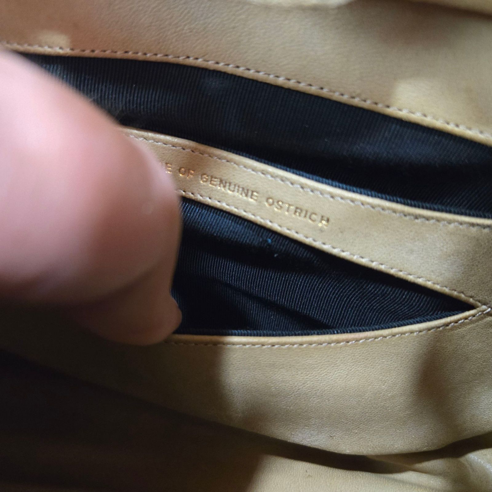 Vintage 1950s Genuine Ostrich Leather Top Handle Purse Size ONE SIZE - 20 Thumbnail