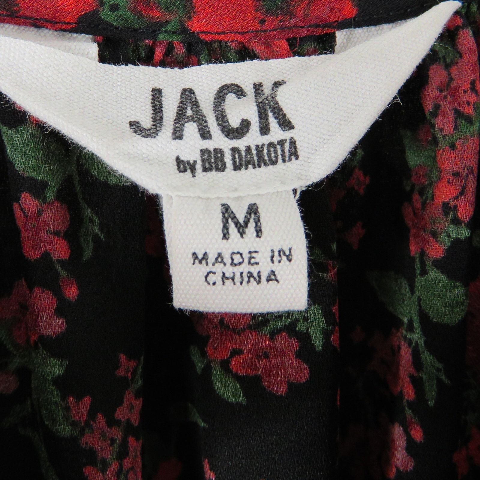 BB Dakota BB Dakota Black Red Floral Bell Sleeve Dress Medium Size M / US 6-8 / IT 42-44 - 5 Thumbnail