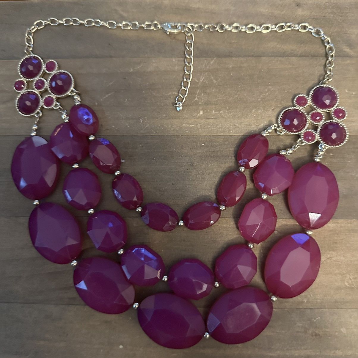 Other Layered raspberry bead statement necklace Size ONE SIZE - 2 Thumbnail