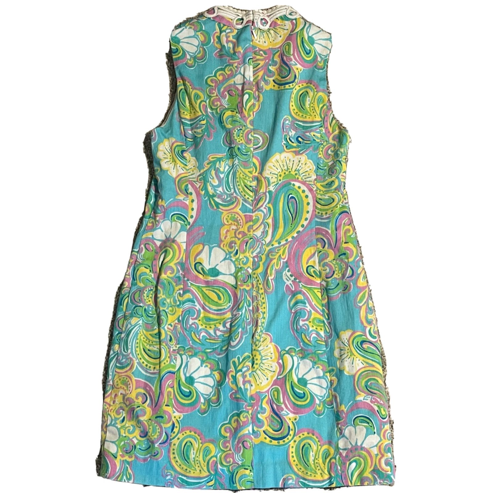 Lilly Pulitzer Lilly Pulitzer Alexa Shift Dress Shorely Blue Double Trouble Sz 4 Women Sleeveless Zip Short Multicolor USA Pattern 4 Size S / US 4 / IT 40 - 4 Thumbnail