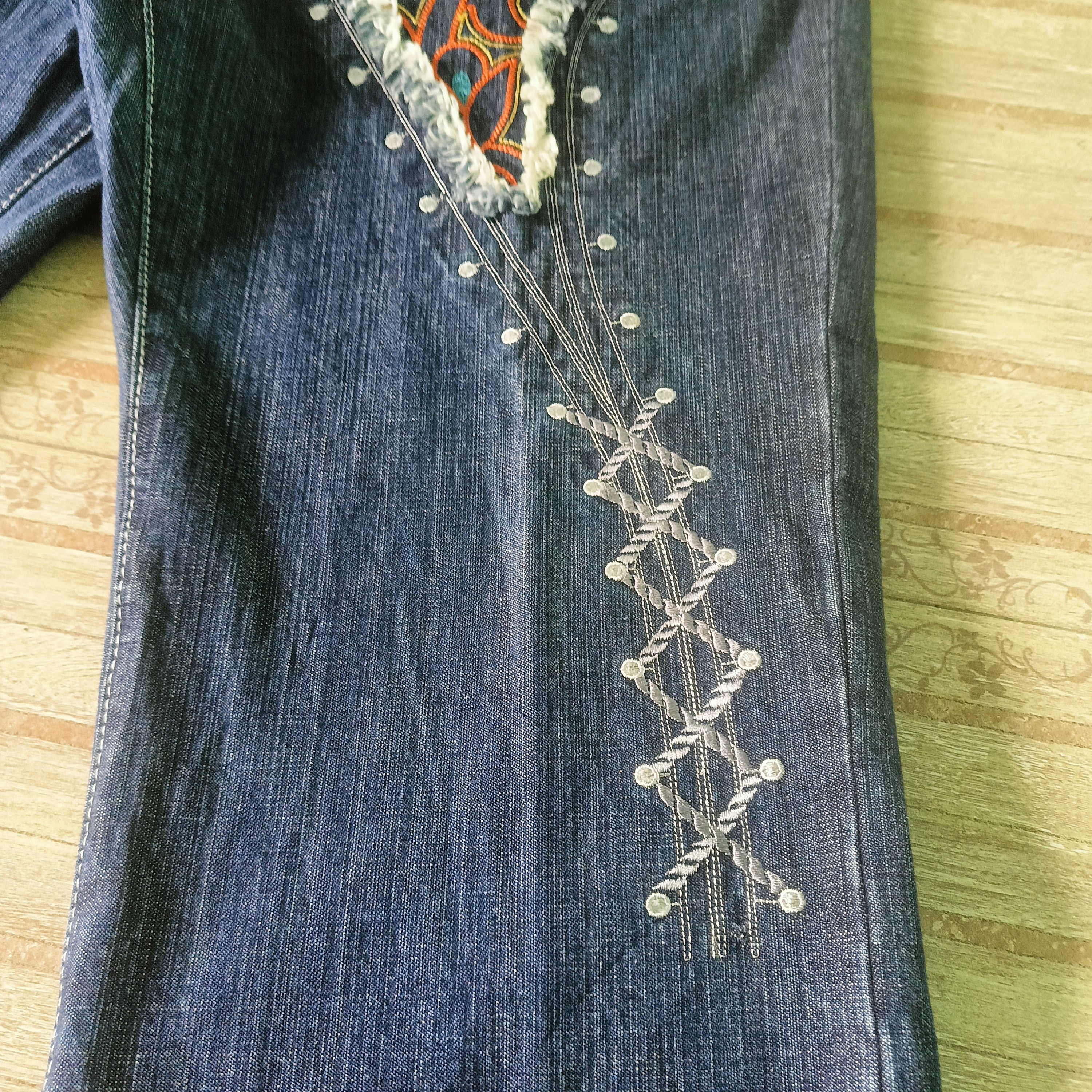 Japanese Brand Rare Embroidery A2 Japanese Design Jeans Size US 32 / EU 48 - 4 Thumbnail
