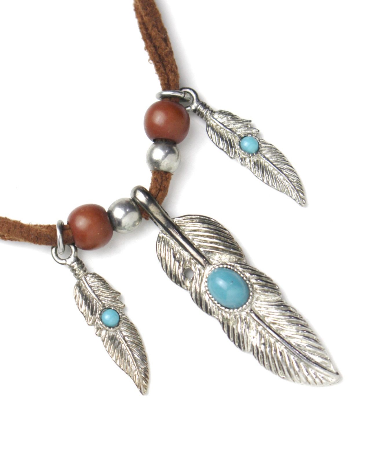 Vintage 2000S JAPANESE MADE NATIVE NAVAJO FEATHER NECKLACE Size ONE SIZE - 3 Thumbnail