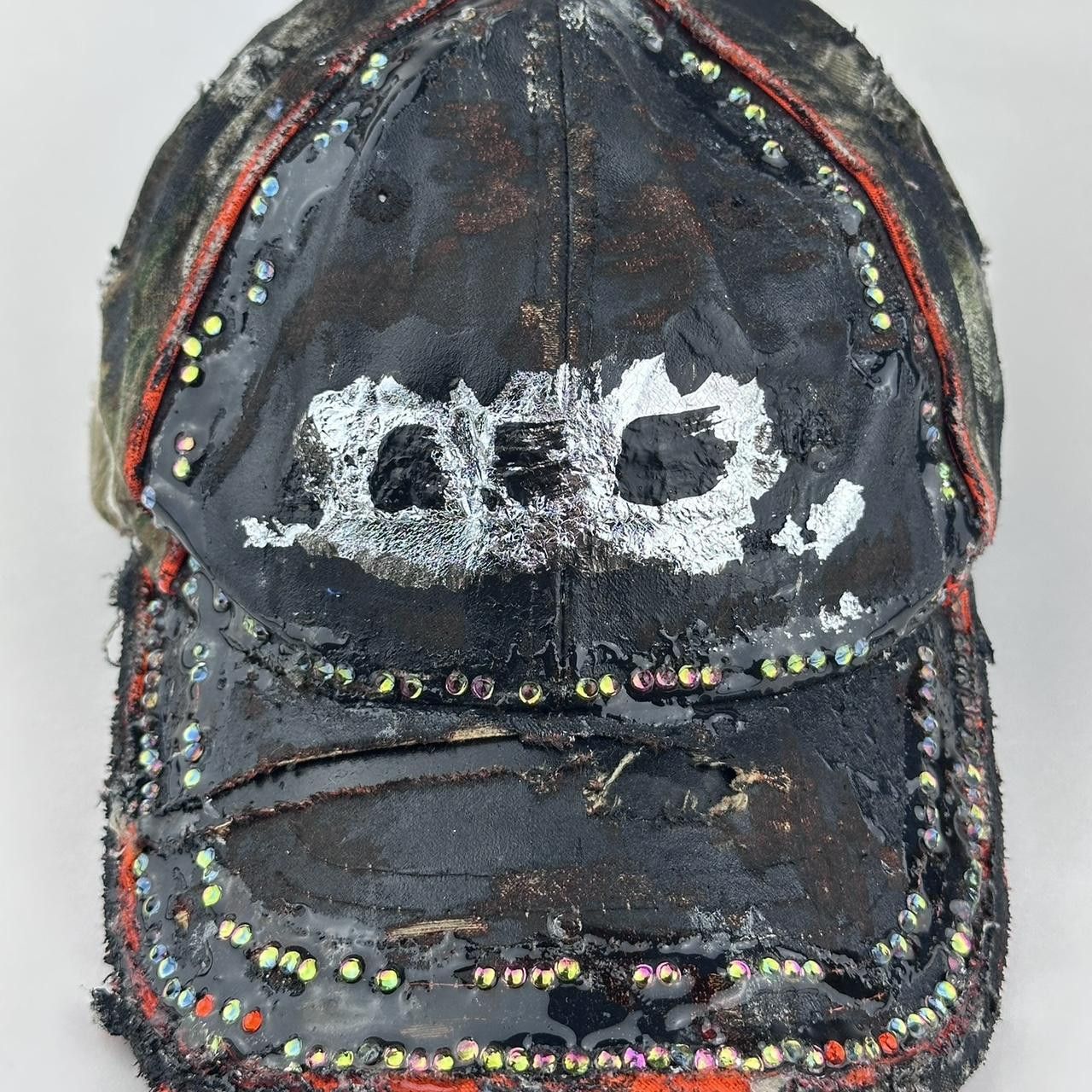 Other ASTROBOI* Trippy Brown Leather RealTree Rhinestone Hat Size ONE SIZE - 2 Thumbnail