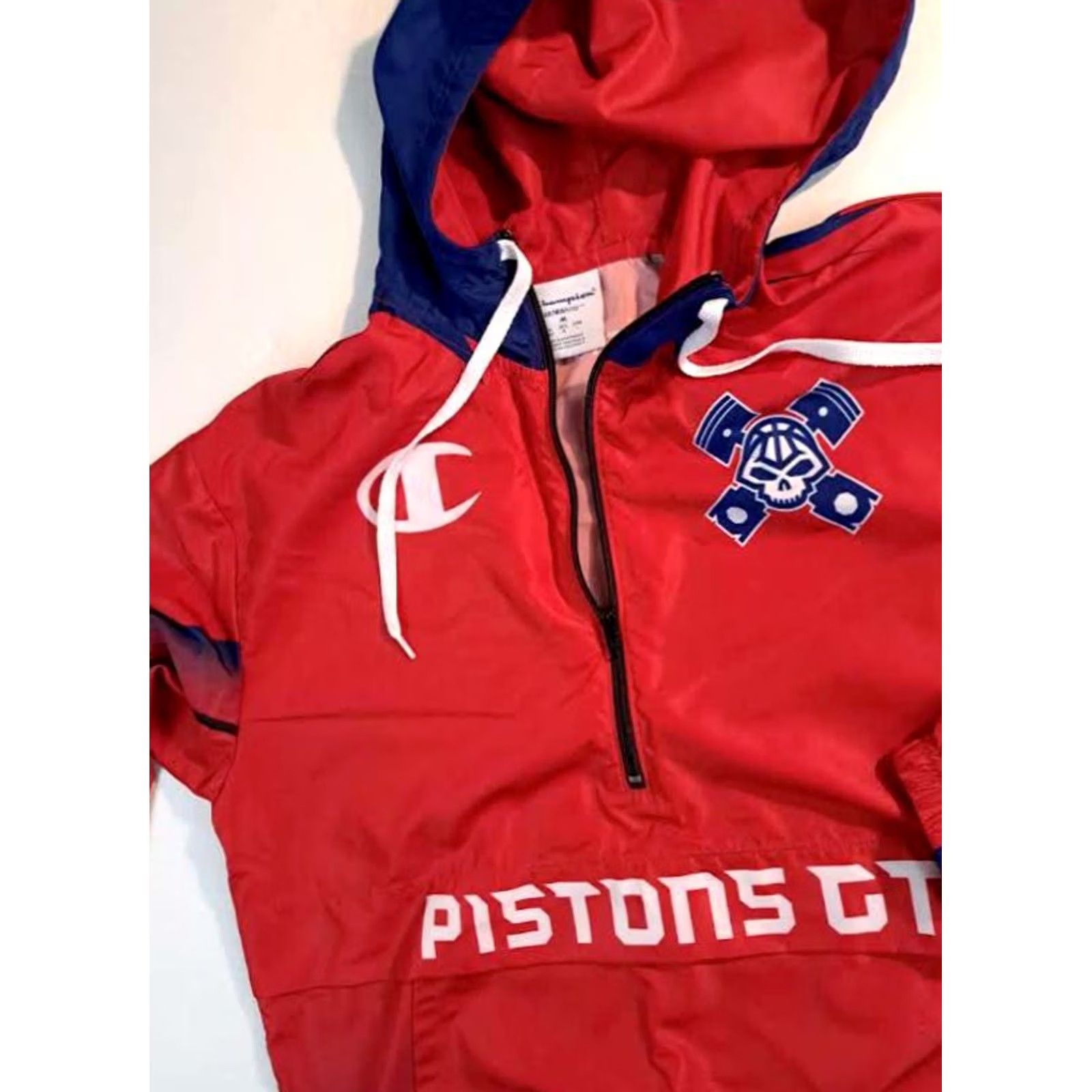 Champion Vintage Detroit Pistons Basketball 1/4 Zip Hooded Champion Jacket M Size US M / EU 48-50 / 2 - 3 Thumbnail