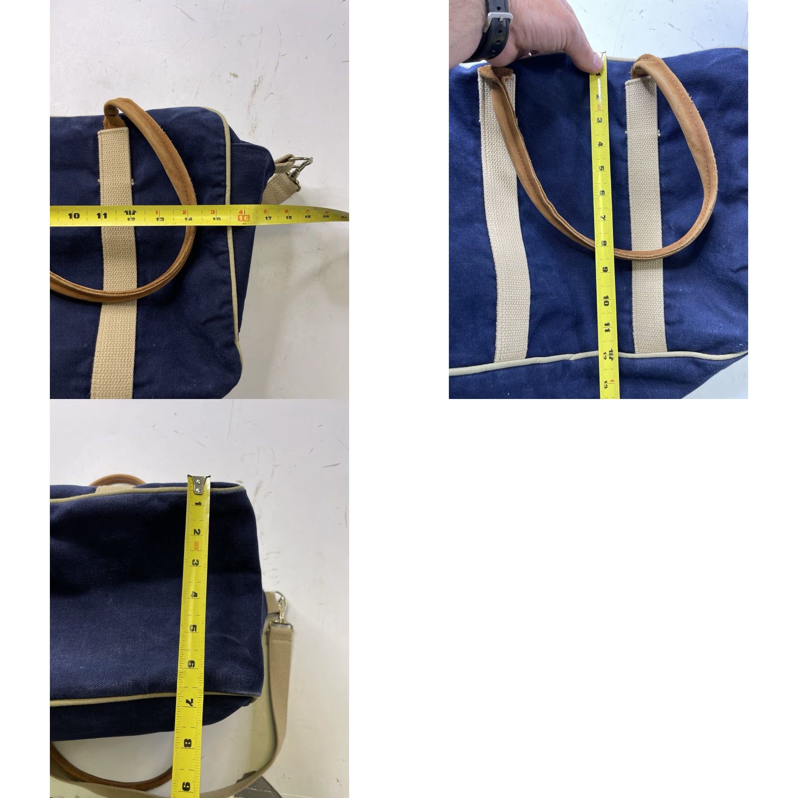 Vintage Scarborough & Tweed JP Morgan Blue Duffle Bag Canvas Leather Travel Work Men Size ONE SIZE - 9 Thumbnail