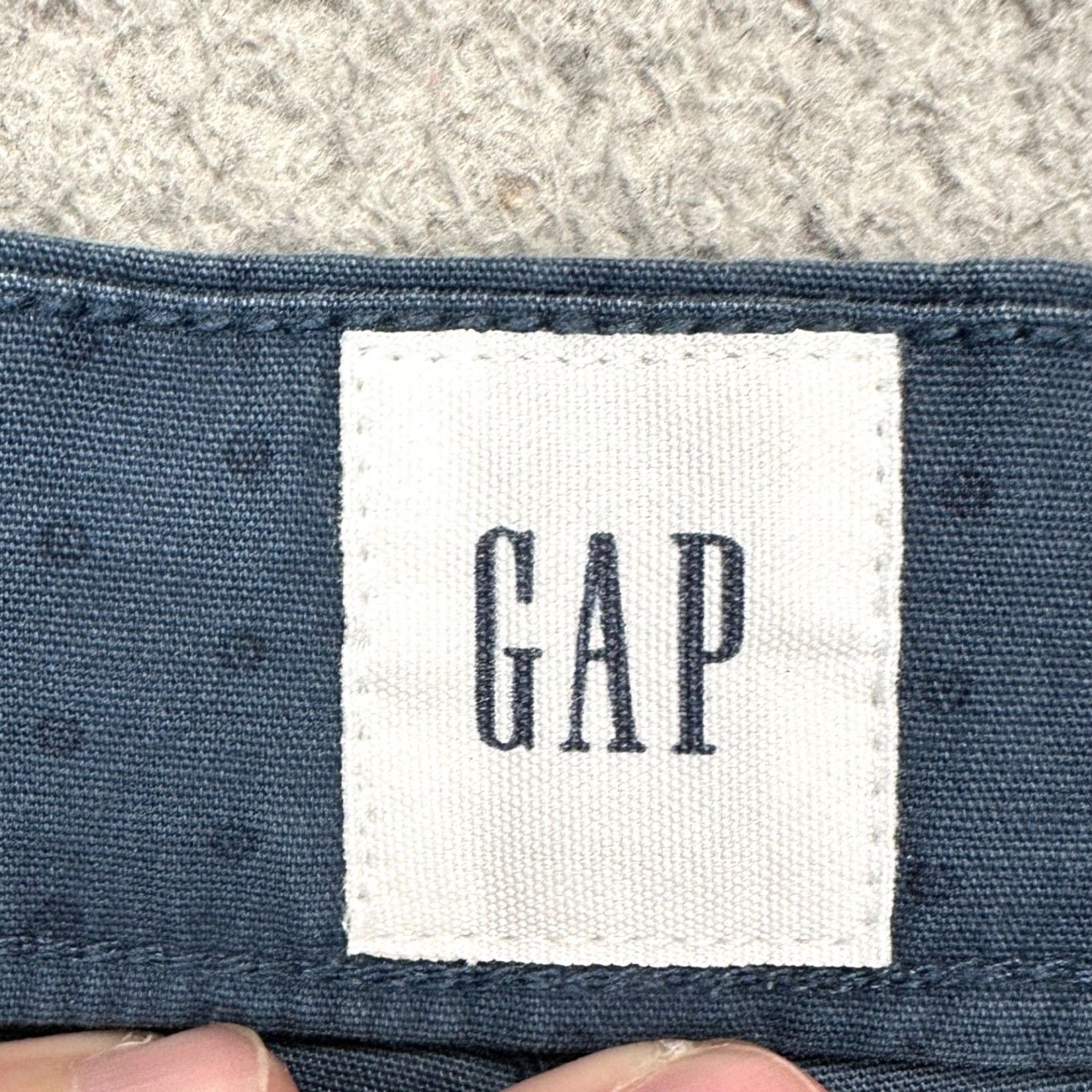 Gap GAP Men Khakis Shorts 34X10 Blue Casual Flat Front Pockets Geometric Stretch NEW Size US 34 / EU 50 - 4 Thumbnail