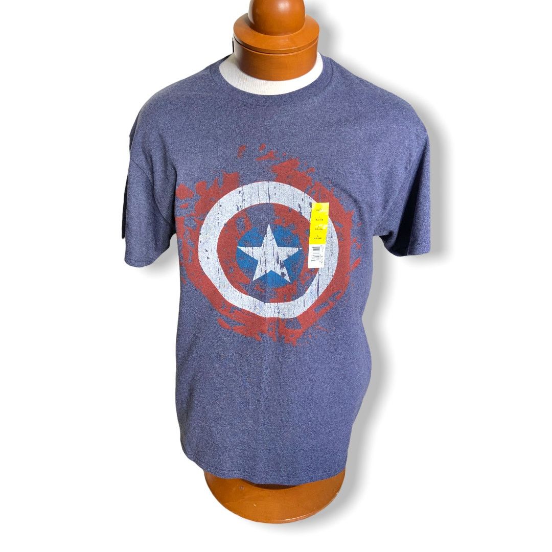 Marvel Comics Marvel Captain America Distressed Shield Graphic Tee NEW L Size US L / EU 52-54 / 3 - 2 Thumbnail