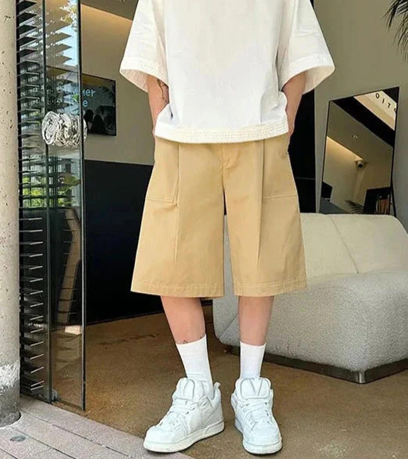 Vintage Long Length Carpenter Shorts Size US 32 / EU 48 - 6 Thumbnail