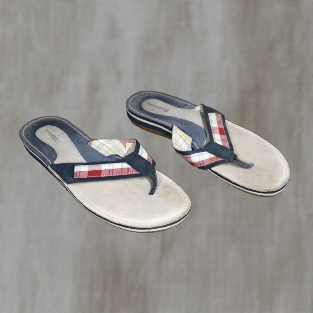 Sperry Sperry Top-Sider Flip Flops Tan Leather Stripes Thong Sandal Women's US 10 Tan Leather Striped Flip Flop Casual Shoes Size US 10 / IT 40 - 1 Thumbnail