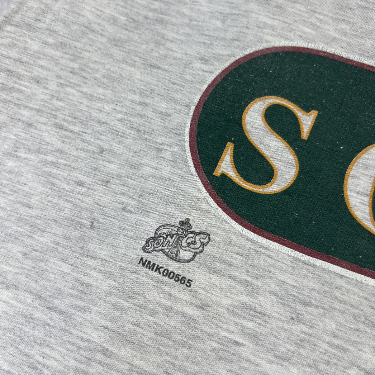 Nutmeg 90s Nutmeg Seattle Sonics Vintage NBA Oversized Tee T-Shirt Size US M / EU 48-50 / 2 - 5 Thumbnail