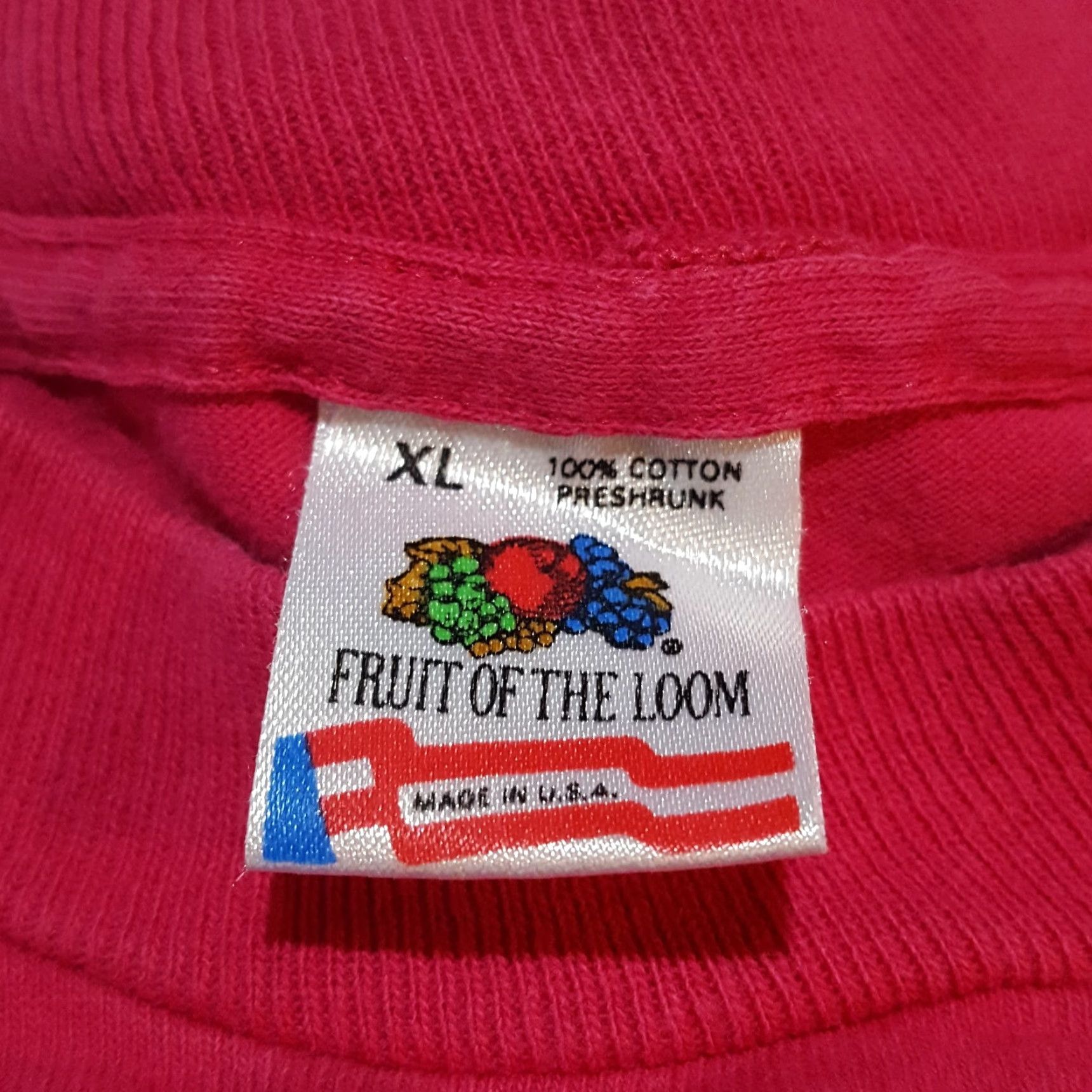 Fruit Of The Loom VINTAGE Fruit of the Loom 90s Pink Rose Biker T-Shirt Women's XL Grunge Retro Classic Size XL / US 12-14 / IT 48-50 - 7 Thumbnail