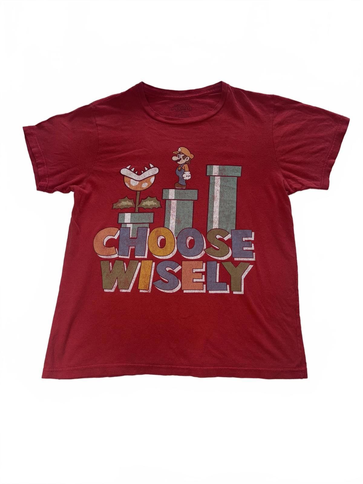 Designer Classic Super Mario Choose Wisely T-Shirt Size US S / EU 44-46 / 1 - 1 Thumbnail