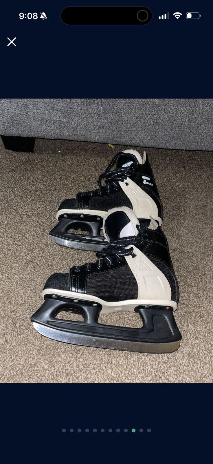 Ccm CCM Tacks SLM2500 Youth Ice Hockey Skates Size 1,1/2 Used Size US 5 / EU 37 - 12 Thumbnail