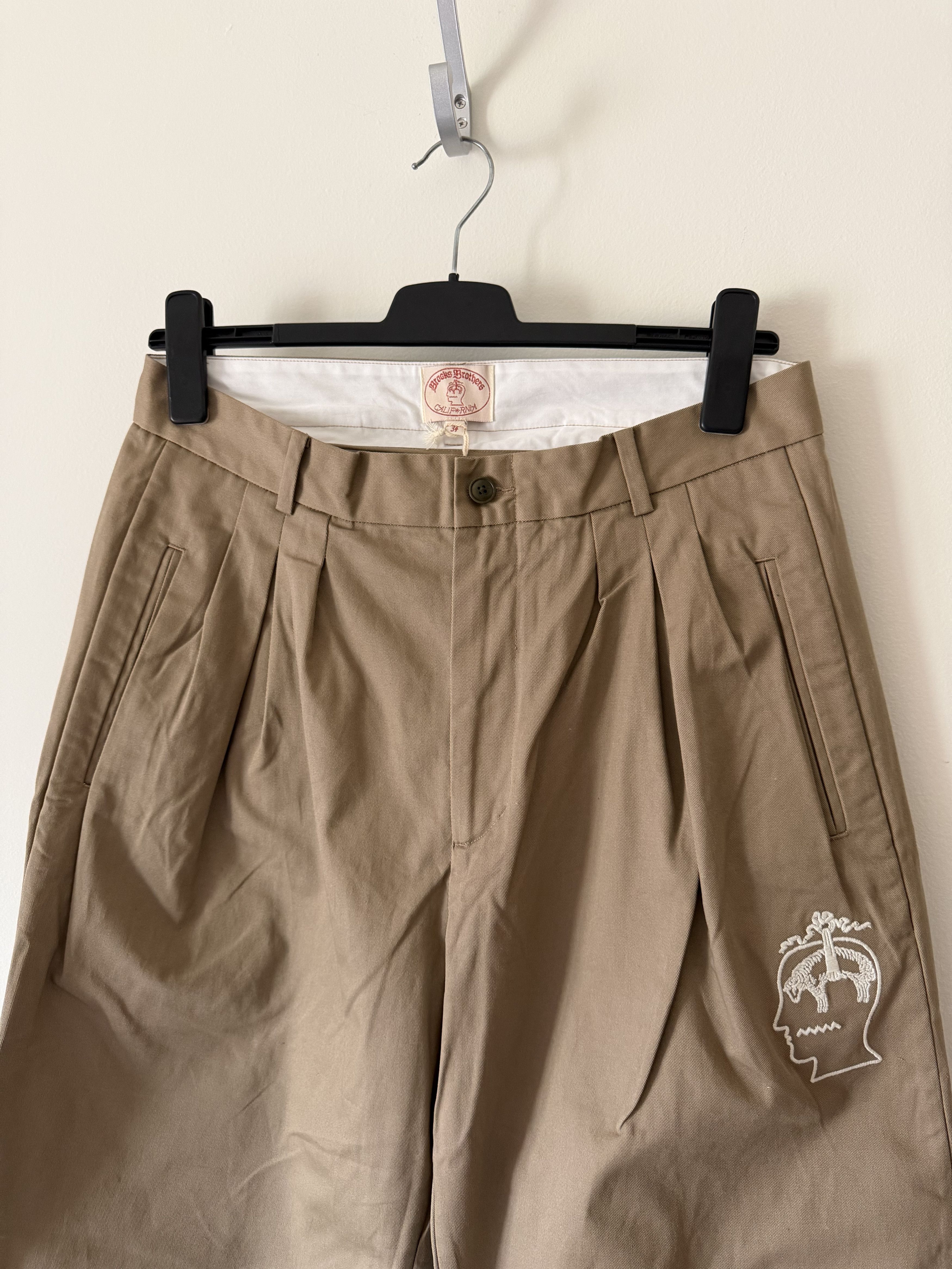 Brain Dead Brain Dead Brooks Brothers California Pleated Trousers Khaki Size US 34 / EU 50 - 2 Thumbnail