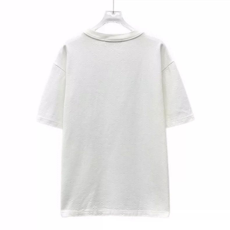 Louis Vuitton Louis Vuitton White logo full-print cotton crewneck short- Size US XXL / EU 58 / 5 - 2 Thumbnail