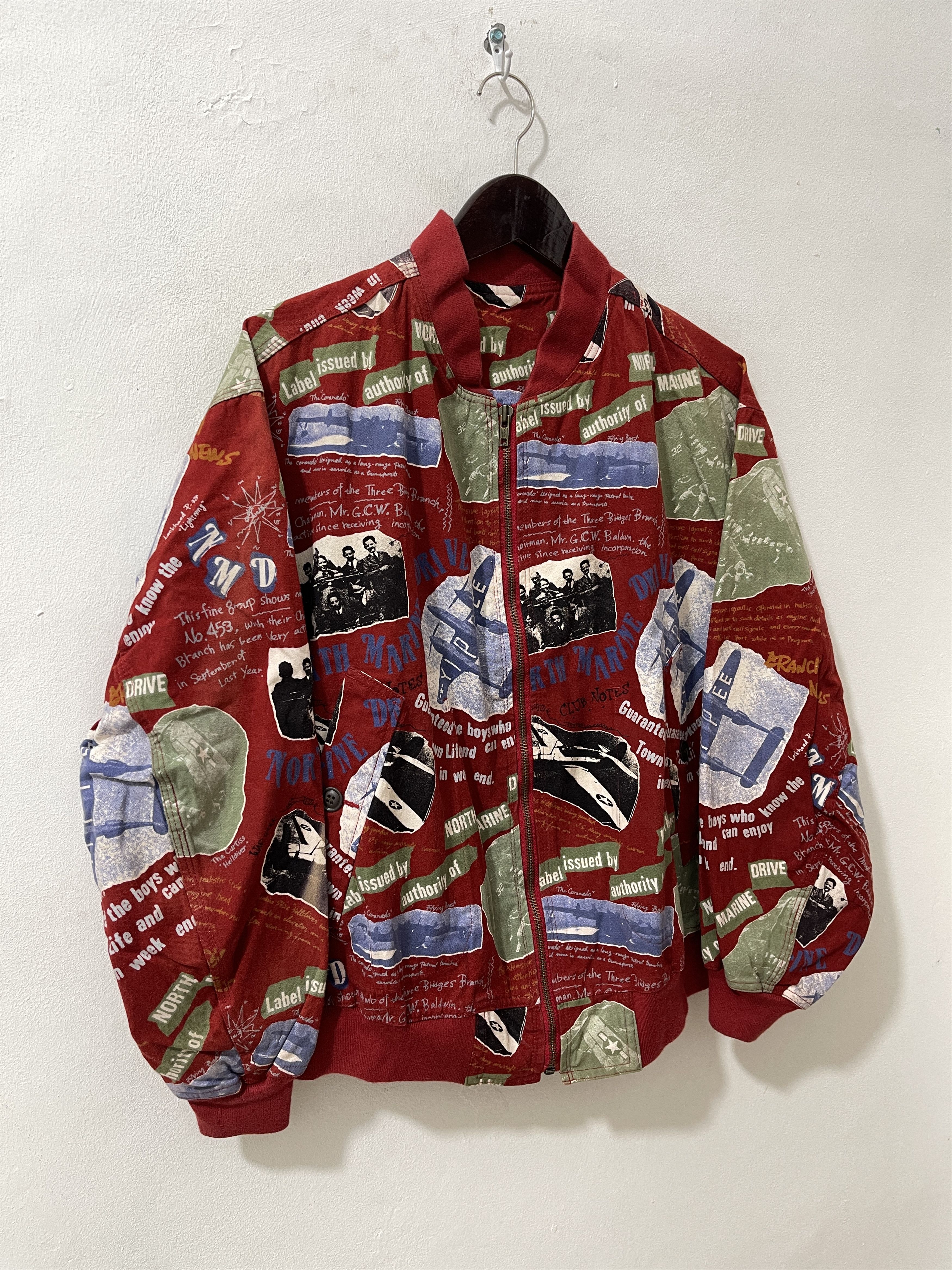 45rpm Vintage 45RPM Japan Archive Art Canvas Bomber Jacket Size US XL / EU 56 / 4 - 3 Thumbnail