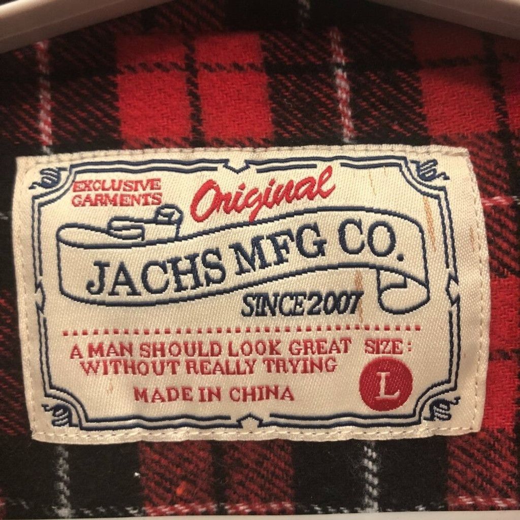 Vintage red black plaid flannel shirt long sleeves fleece sz L Size US L / EU 52-54 / 3 - 7 Thumbnail