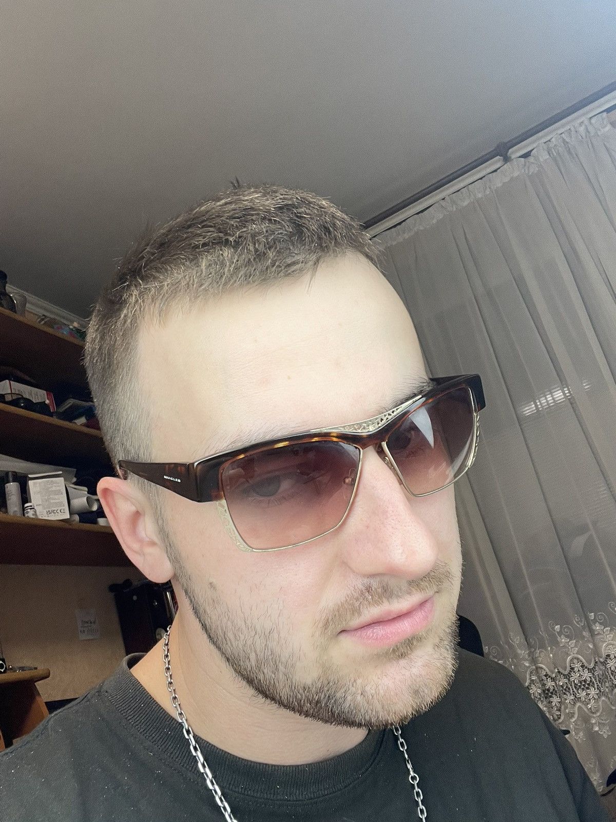 Thierry Mugler × Vintage Vintage brown sunglasses TM 10199 ladies Mugler 00s Size ONE SIZE - 10 Thumbnail