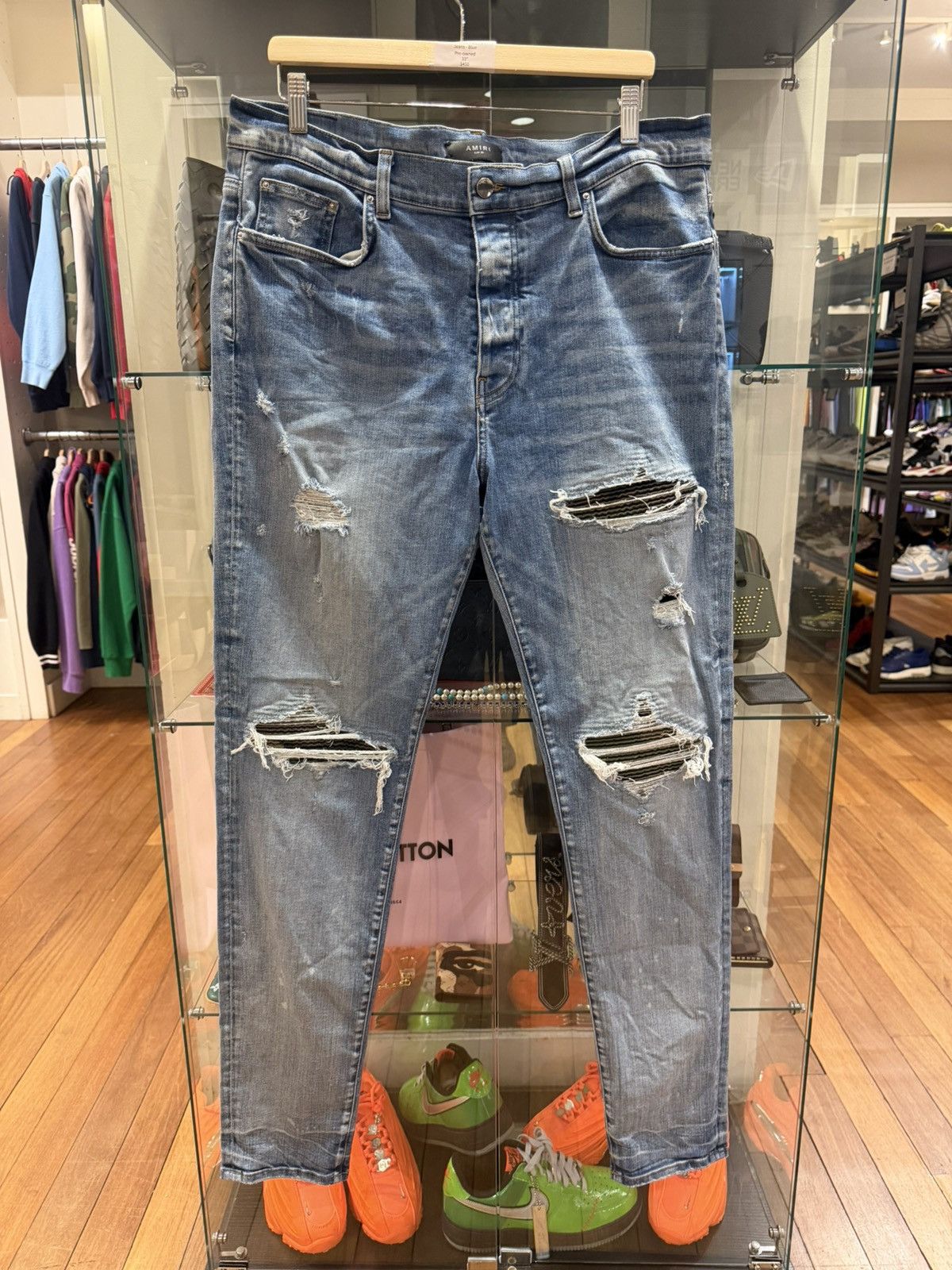 Amiri Amiri Mx1 Camo Patch Denim Jeans Size US 38 / EU 54 - 1 Thumbnail