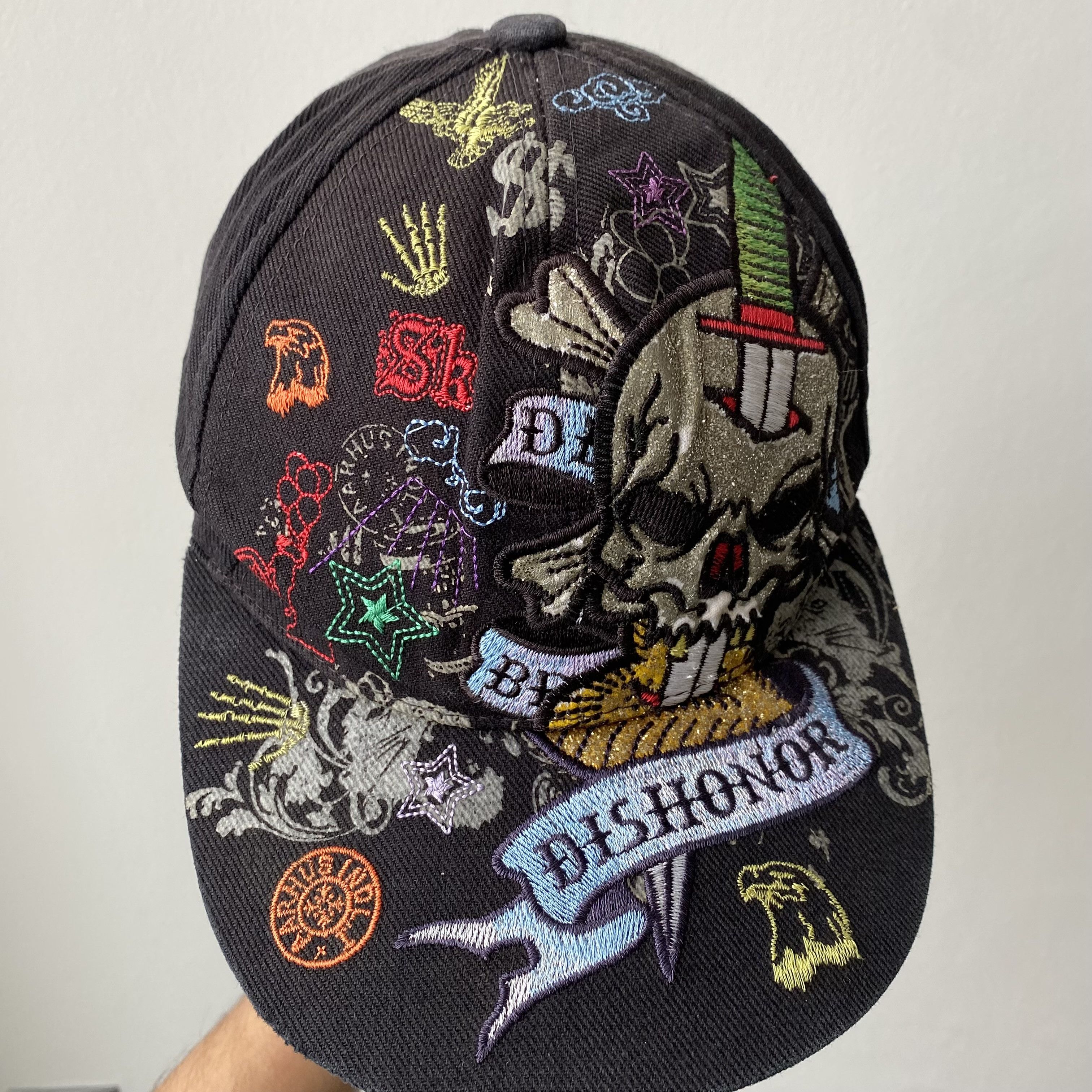 Ed Hardy Vintage Ed Hardy style skull logo Cap Y2K hat Size ONE SIZE - 2 Thumbnail
