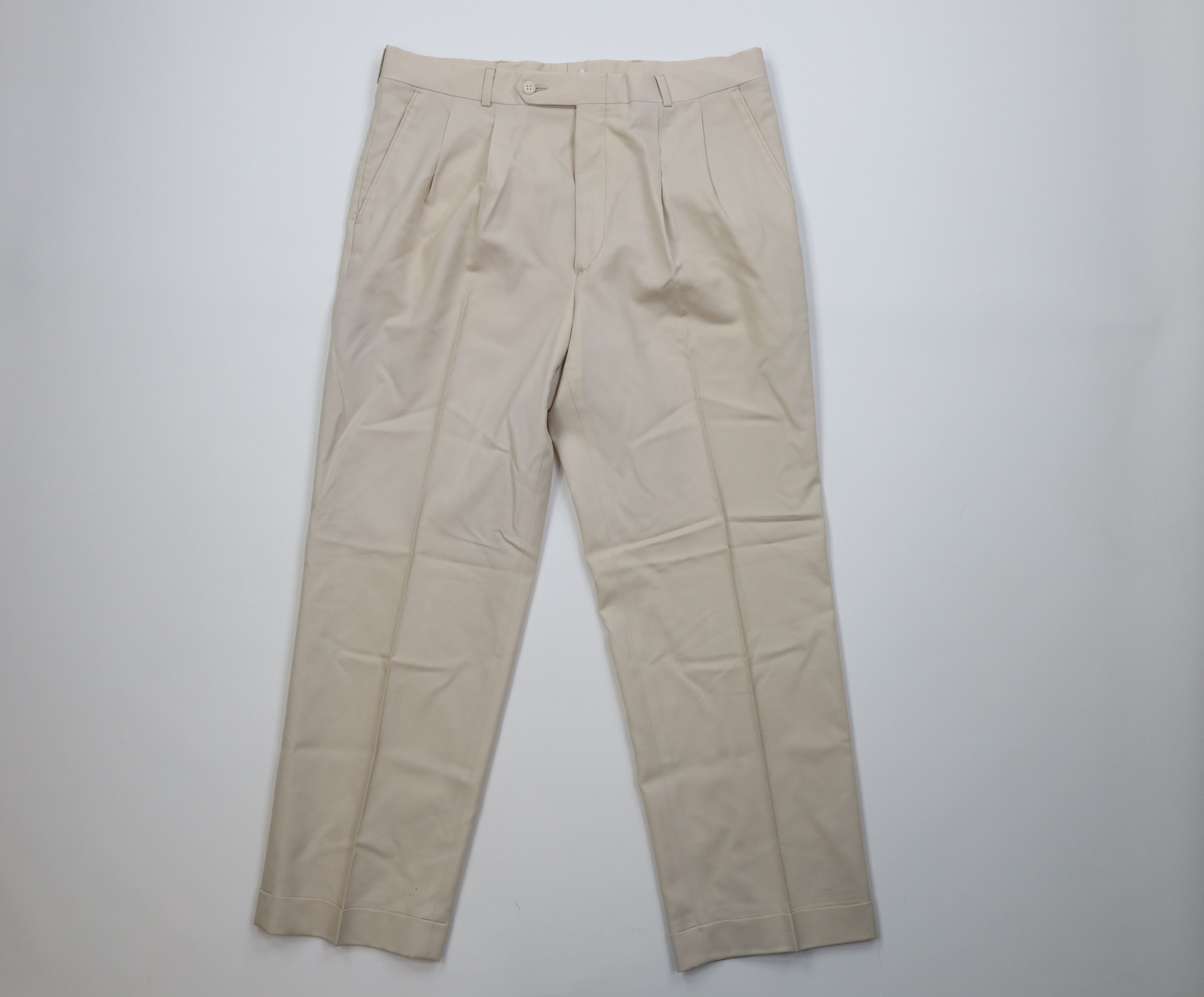 Vintage Vintage 70s Streetwear Wide Leg Chino Pants Trousers USA Size US 34 / EU 50 - 1 Thumbnail
