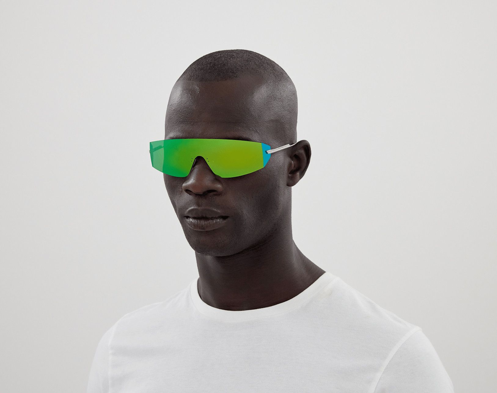 Bottega Veneta BOTTEGA VENETA green Shield mirrored sunglasses BV1199S Size ONE SIZE - 1 Thumbnail